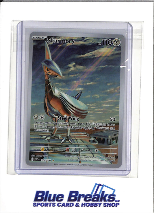 2024 Pokemon - Surging Sparks - Illustration Rare - Skarmory - #209/191 - drop