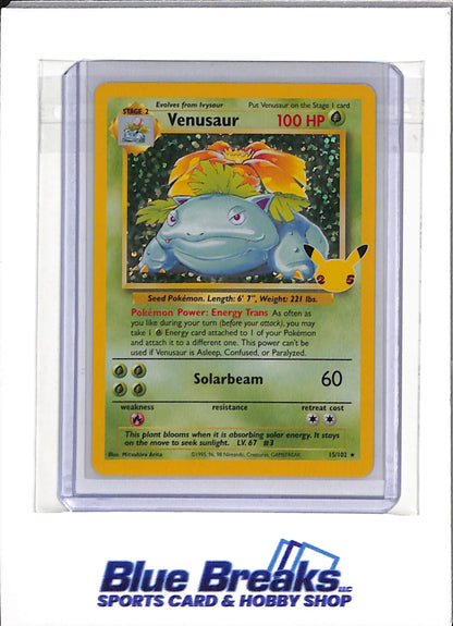 2001 Pokemon Celebrations Classic Collection - 25th Anniversary Stamp - Venusaur - #15/102