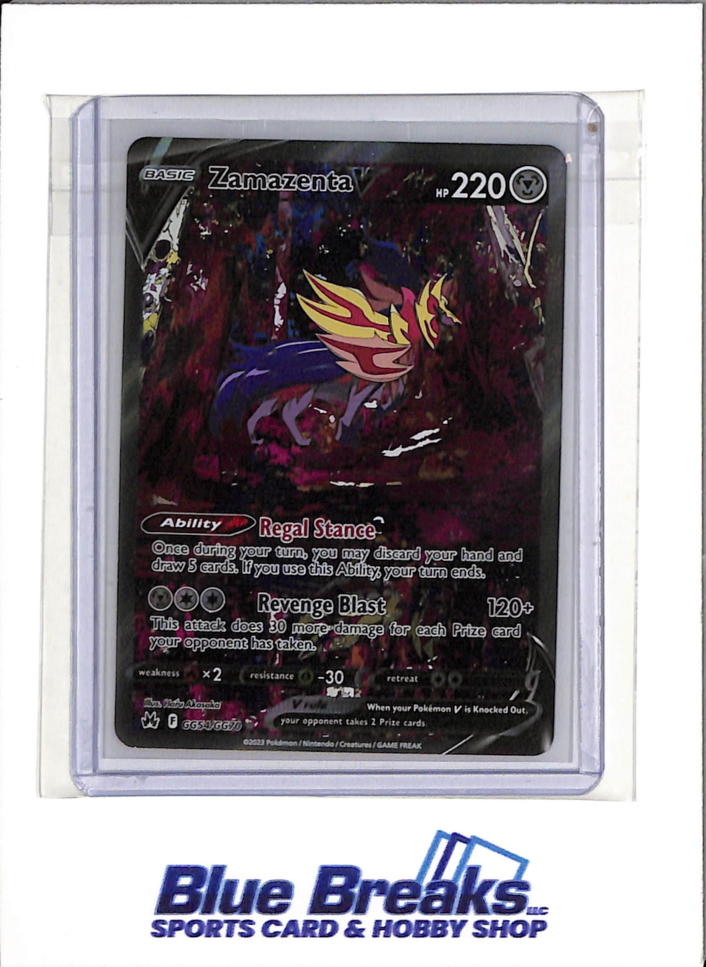 2023 Pokémon - Crown Zenith - Galarian Gallery - Zamazenta V - #GG54/GG70