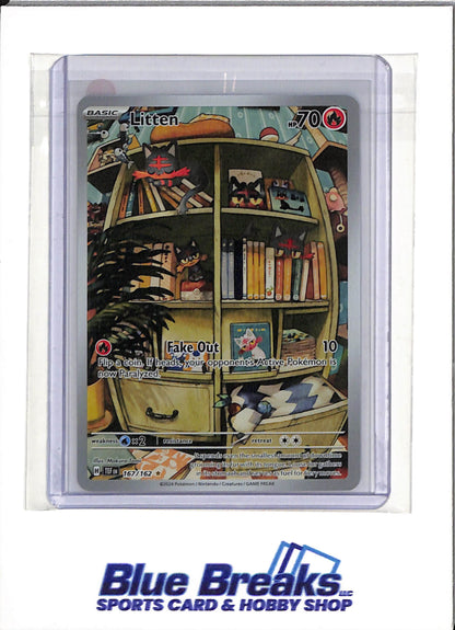 2024 Pokemon - Temporal Forces - Illustration Rare - Litten - #167/162