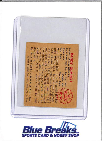1950 Bowman - Randy Gumpart - #184 - Baseball - White Sox