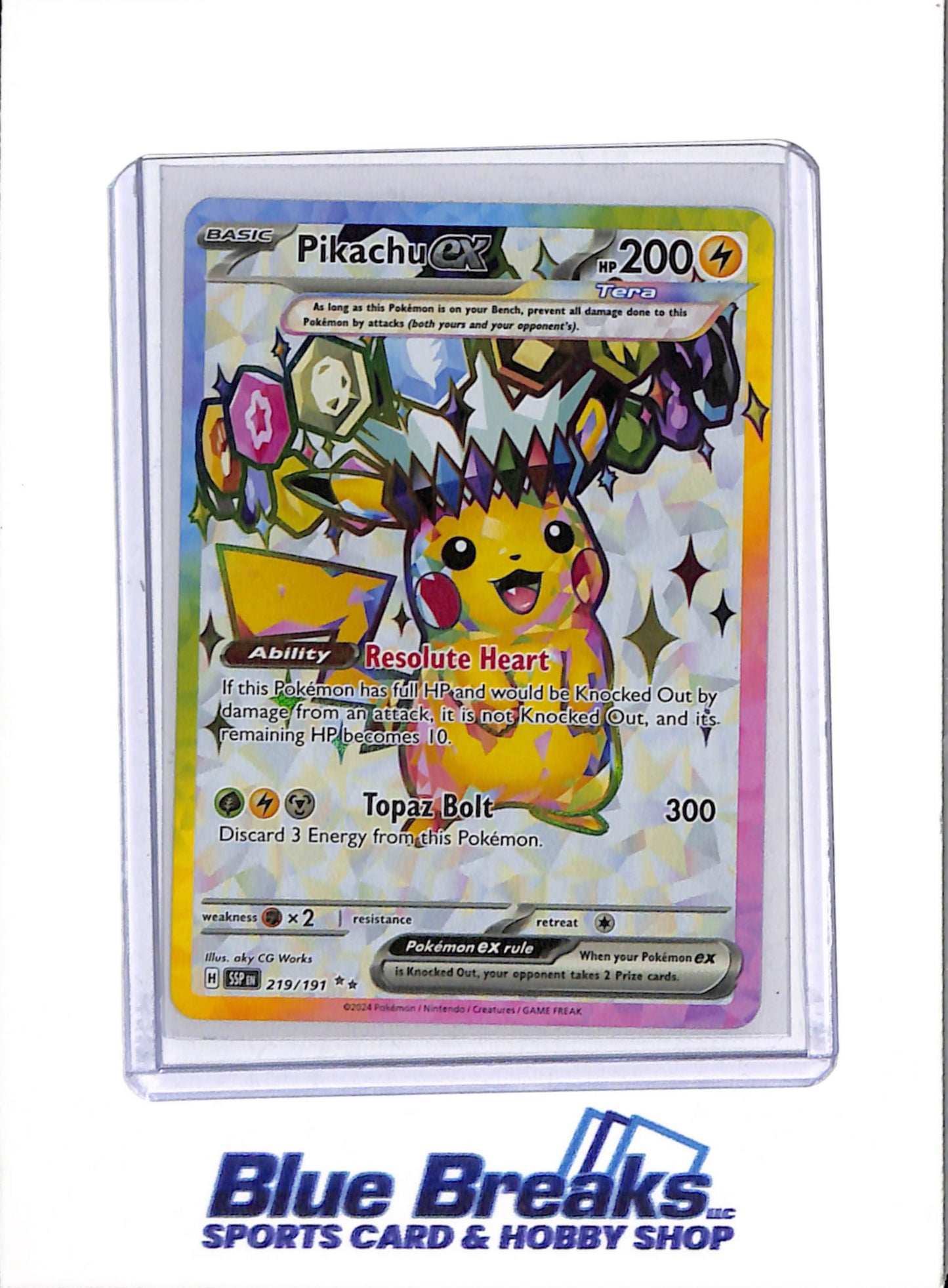 2024 Pokémon - Scarlet & Violet - Surging Sparks - Holo - Pikachu ex - #219/191