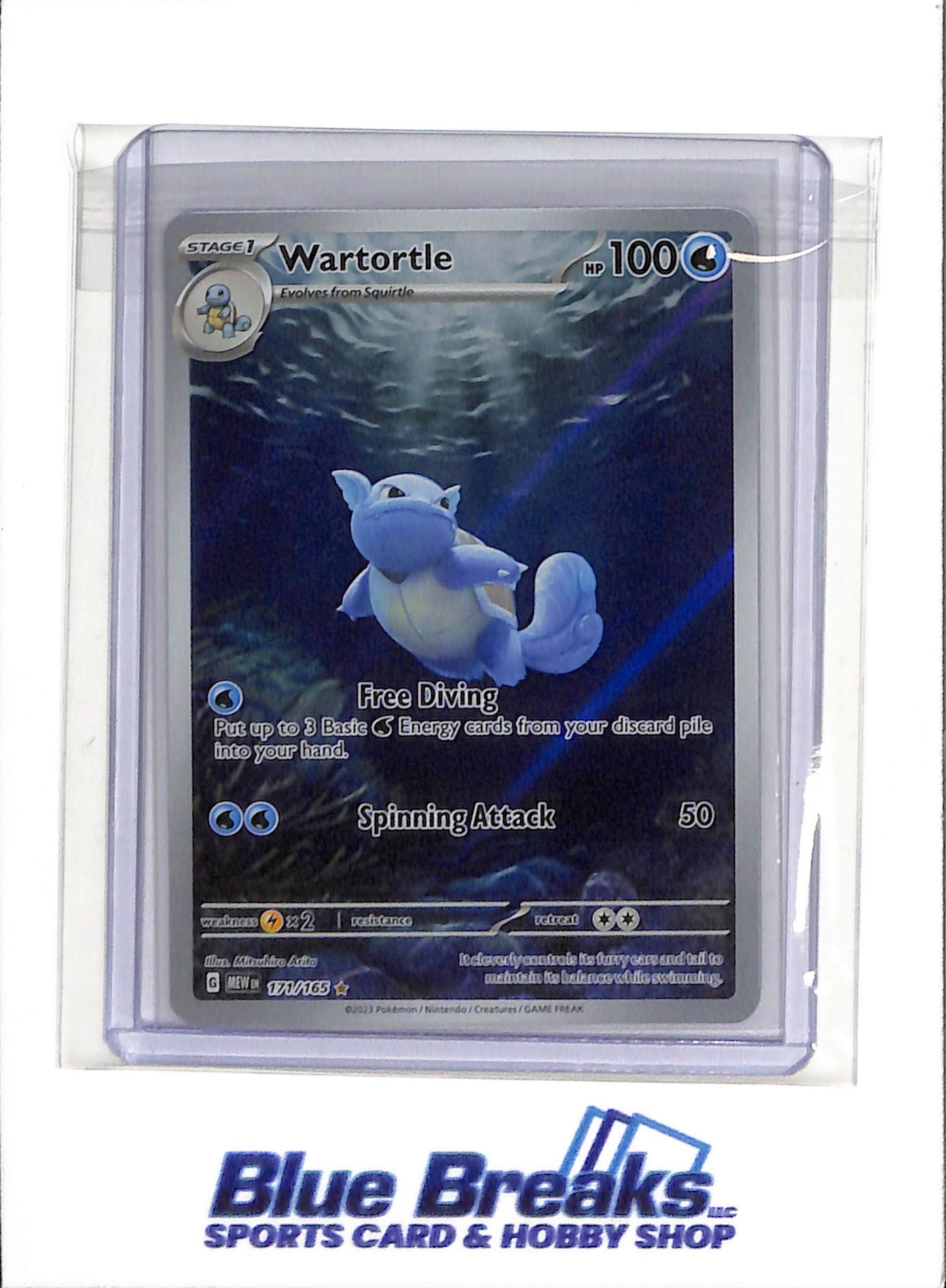 2023 Pokémon - Scarlet & Violet - 151 - Illustration Rare Holo - Wartortle - #171/165