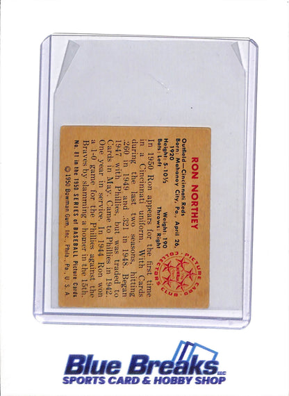 1950 Bowman - Ron Northey - #81 - Baseball - Reds
