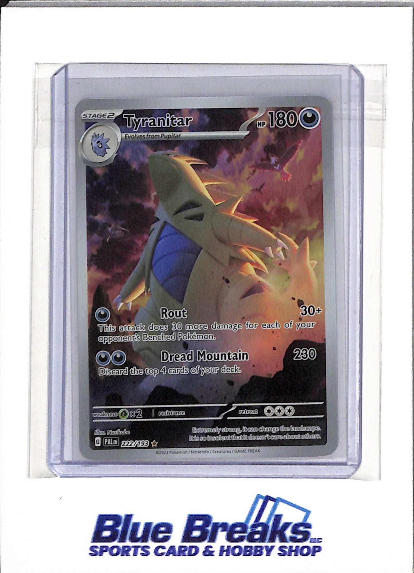 2023 Pokemon - Scarlet & Violet Paldea Evolved - Holo - Tyranitar - #222/193