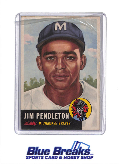 1953 Topps - Jim Pendleton - #185 - Baseball - Braves