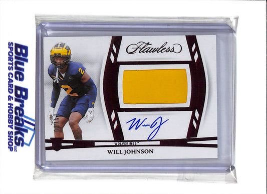2025 Panini - Flawless - Red - Will Johnson - #RPAH_WJN -Football - Wolverines