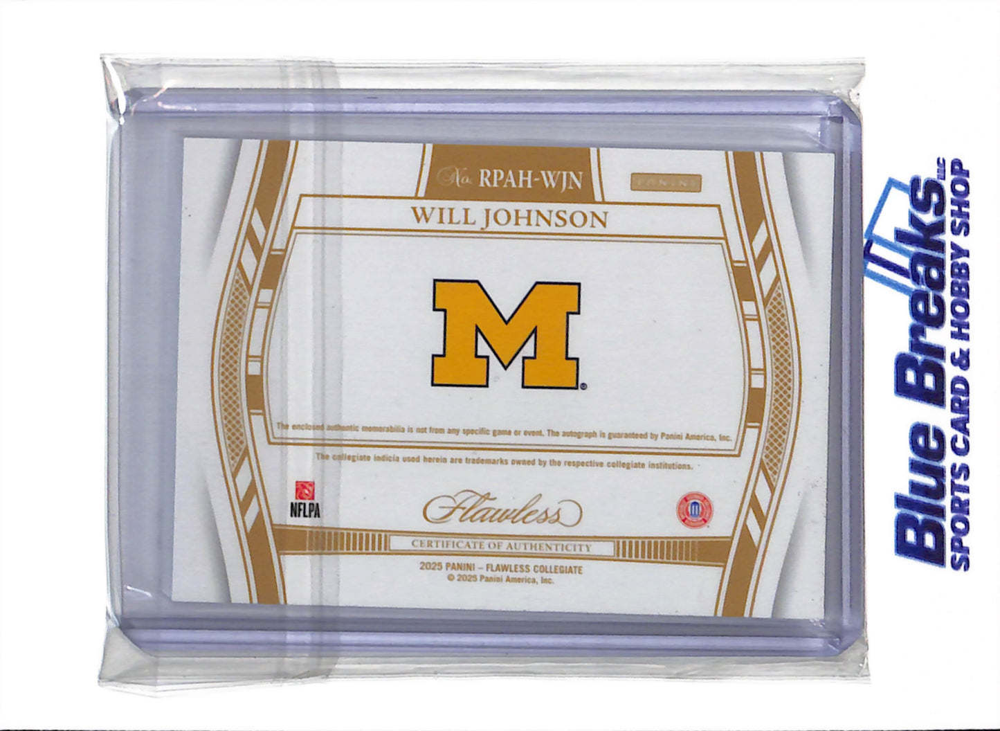 2025 Panini - Flawless - Red - Will Johnson - #RPAH_WJN -Football - Wolverines