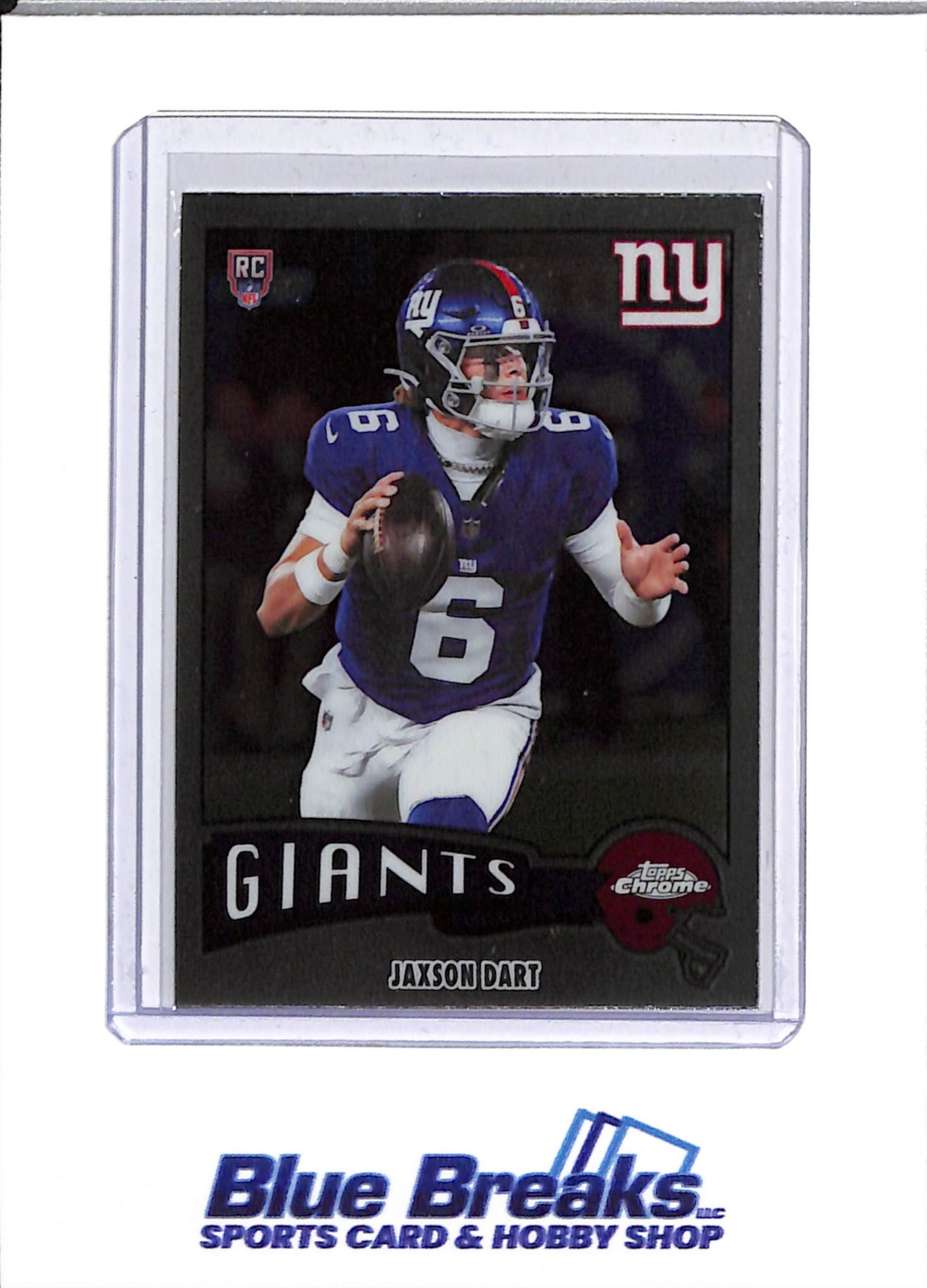 2025 Topps Chrome - Rookie Card - Silver - Jaxson Dart - #1975-25 - Football - Giants