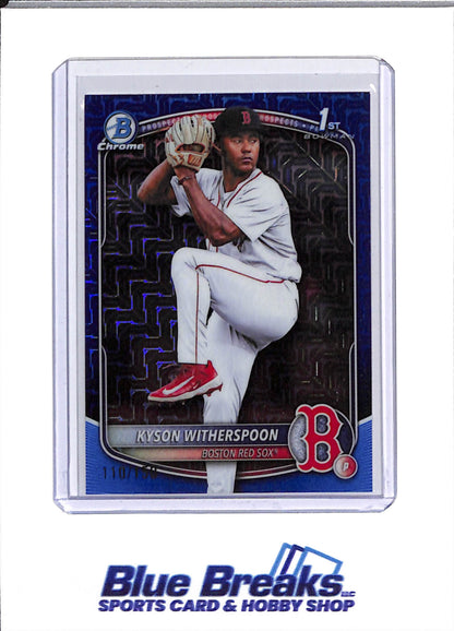 2025 Topps Bowman Chrome - Blue Refractor - Kyson Witherspoon - 110/150 - #BDC-29 - Baseball - Red Sox