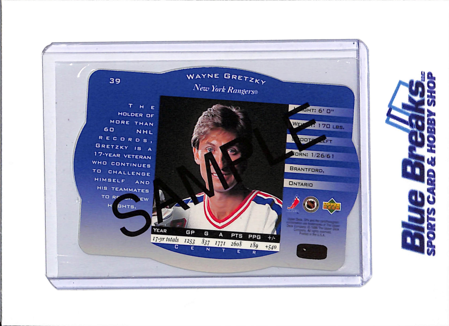 1996 Upper Deck - SPx - Silver - Wayne Gretzky - #39 - Ice Hockey - Rangers