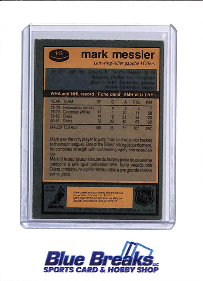 1981 O-Pee-Chee - Mark Messier - #118 - Ice Hockey - Oilers