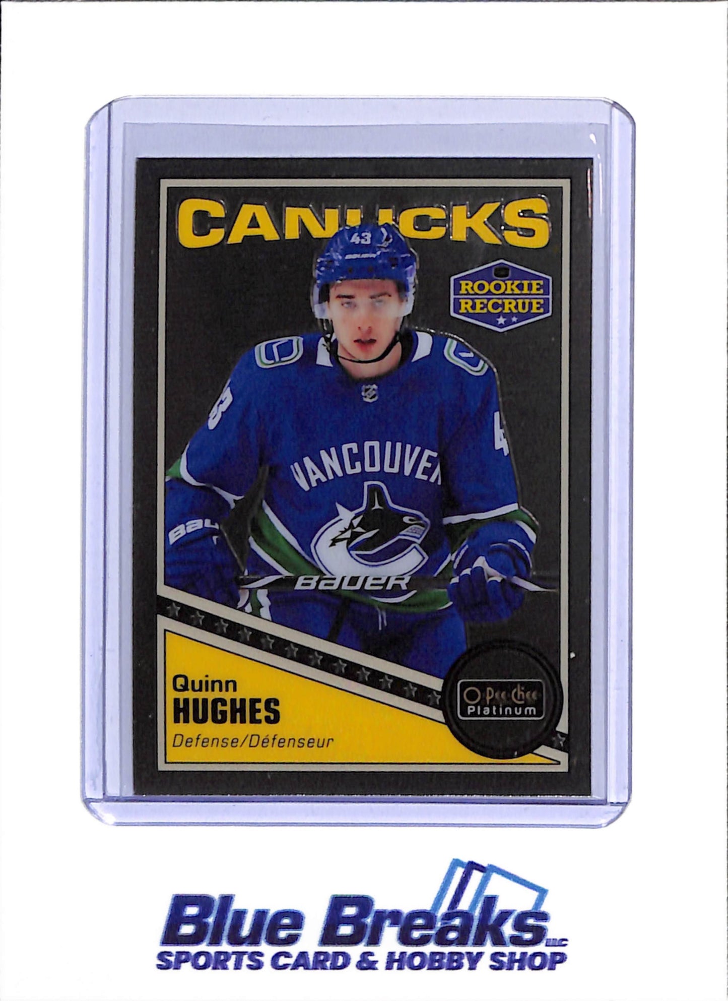 2020 O-Pee-Chee Platinum - Rookie Recrue - Quinn Hughes - #R-83 - Ice Hockey - Canucks