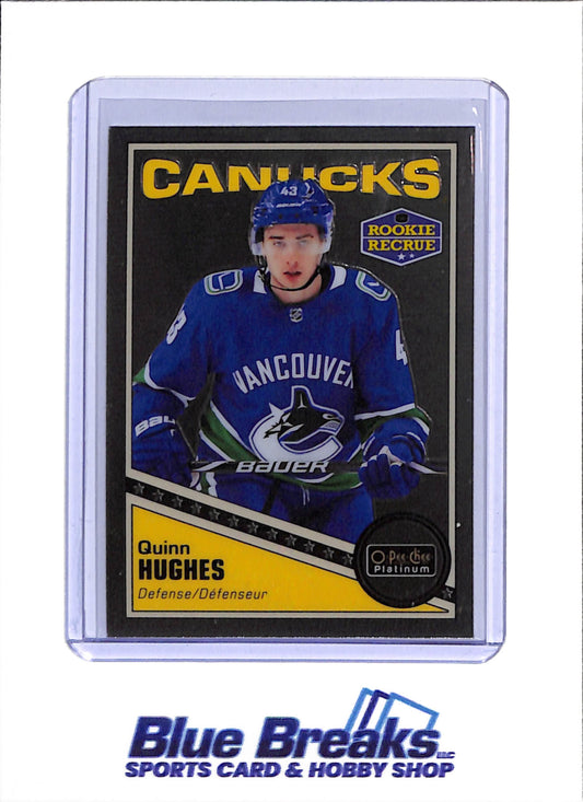 2020 O-Pee-Chee Platinum - Rookie Recrue - Quinn Hughes - #R-83 - Ice Hockey - Canucks