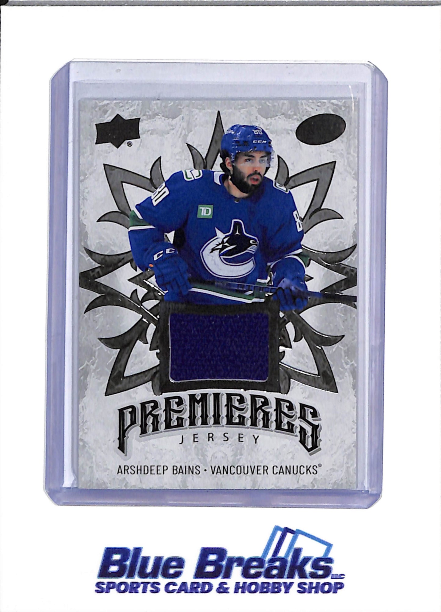 2024-25 Upper Deck - Premieres Jersey - Arshdeep Bains - #IPJ-44 - Ice Hockey - Canucks