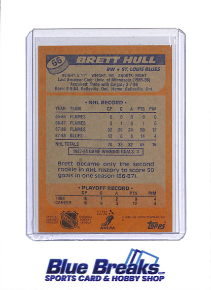 1988 Topps - Brett Hull - #66 - Ice Hockey - Blues