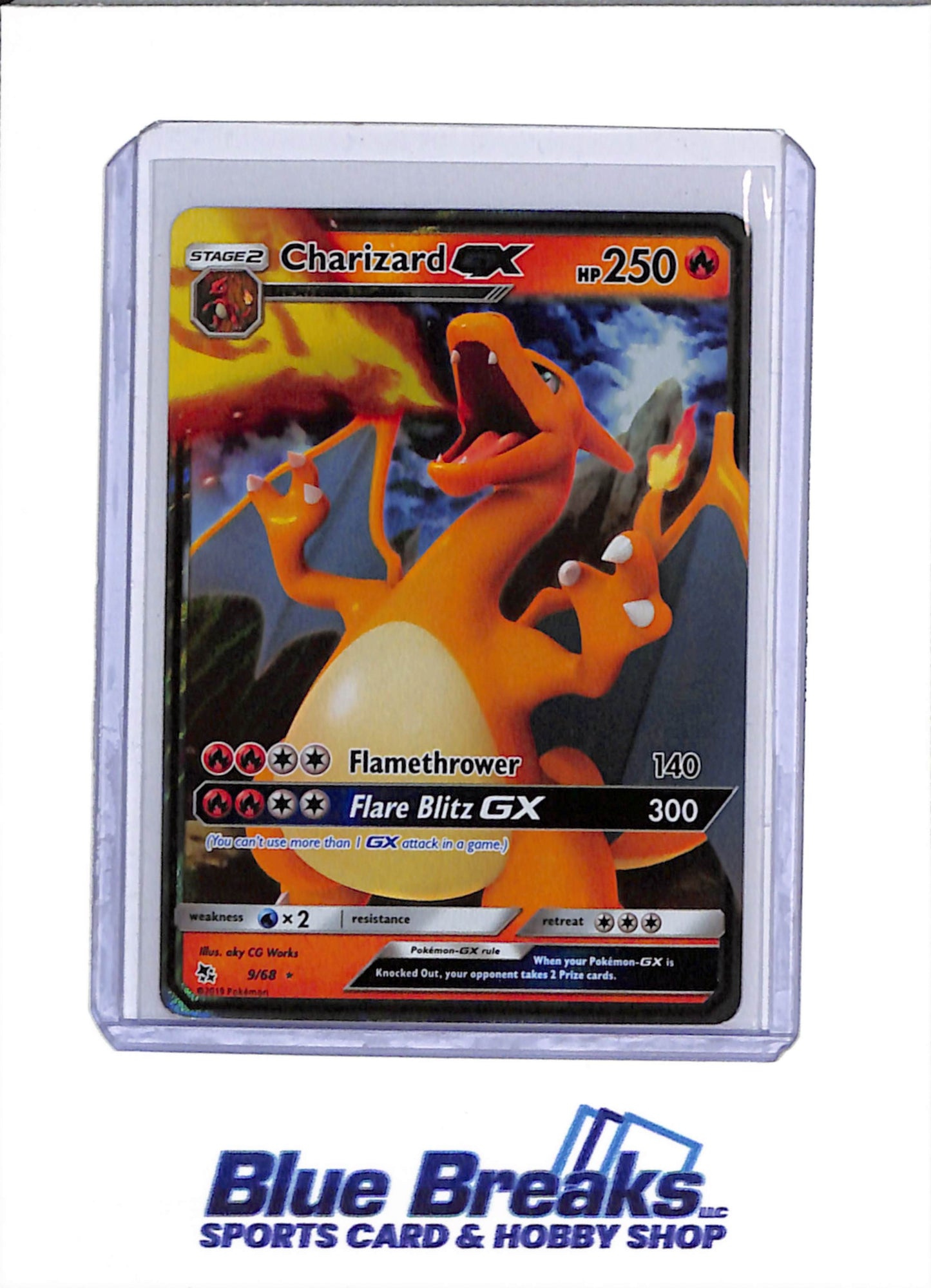 2019 Pokémon - Sun & Moon Hidden Fates - Foil - Charizard GX - #9/68