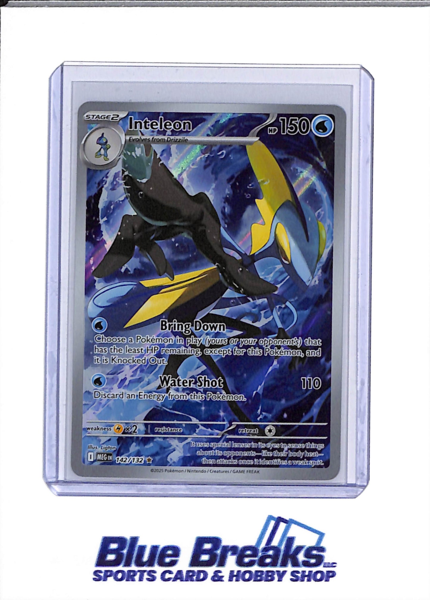 2025 Pokemon - Mega Evolution - Illustration Rare Holo - Inteleon - #142/132