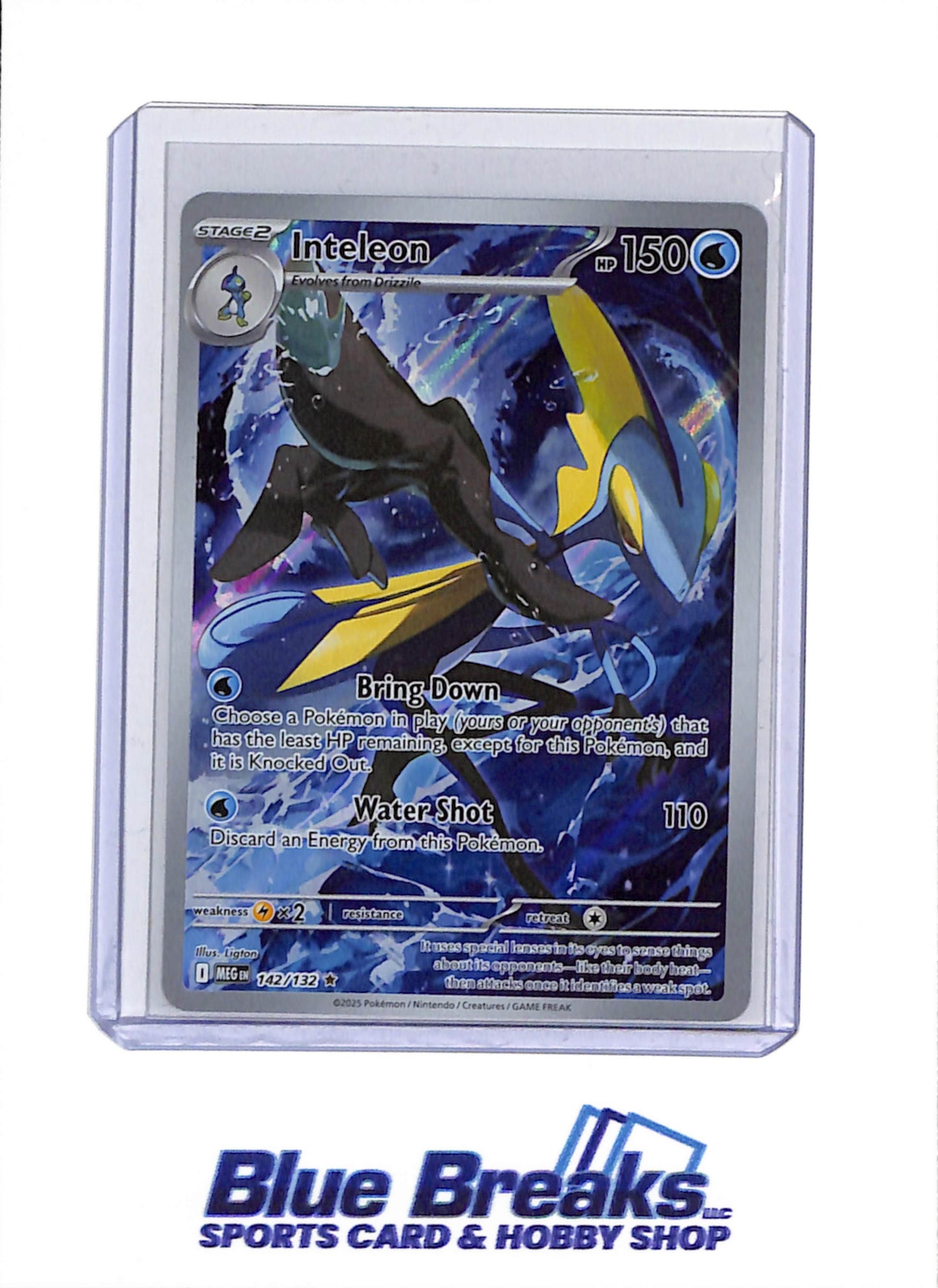 2025 Pokémon - Mega Evolution - Illustration Rare Holo - Inteleon - #142/132