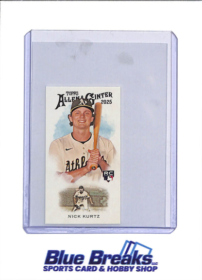 2025 Topps Allen & Ginter - Mini Card - Nick Kurtz - #N222-30 - Baseball - Athletics