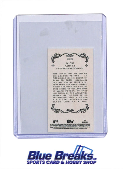 2025 Topps Allen & Ginter - Mini Card - Nick Kurtz - #N222-30 - Baseball - Athletics