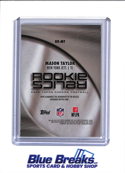 2025 Topps Chrome - Rookie Relics - Silver Foil - Mason Taylor - #RR-MT - Football - Jets