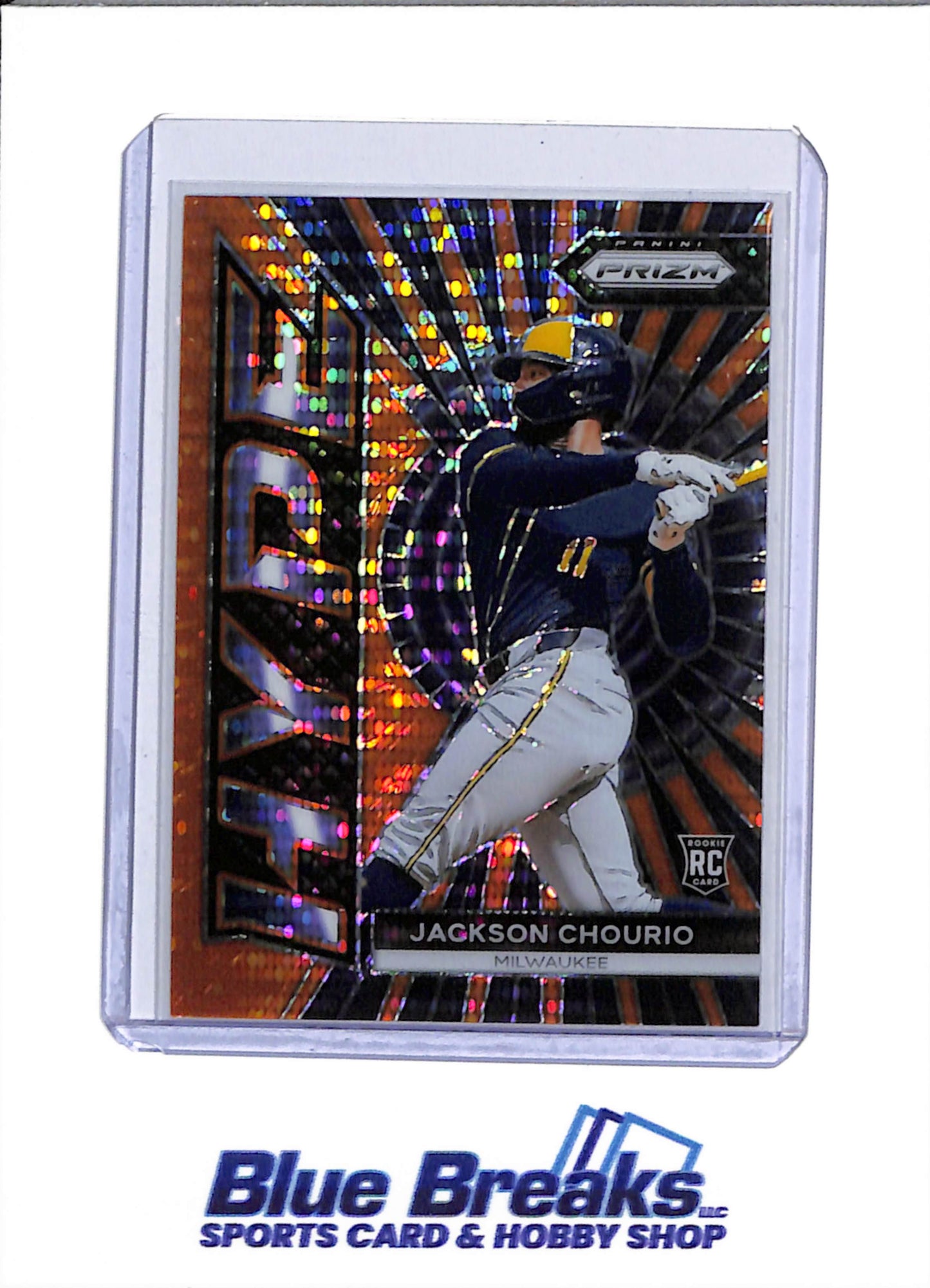 2024 Panini - Prizm Hype - Orange Sparkle - Jackson Chourio - 022/399 - #11 - Baseball - Brewers