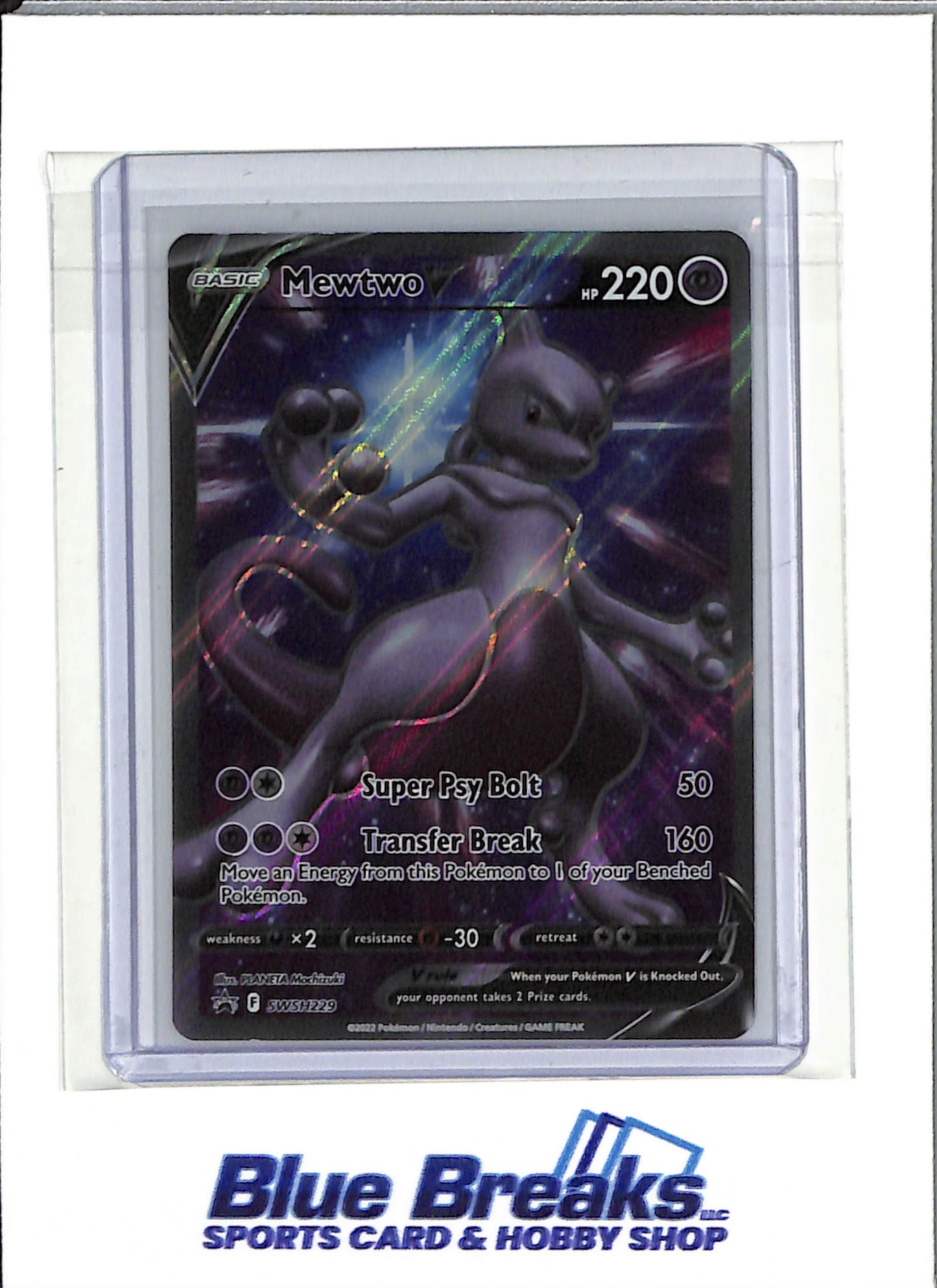 2022 Pokémon - Black Star Promo - Pokemon Go Foil - Mewtwo V - #SW5H229