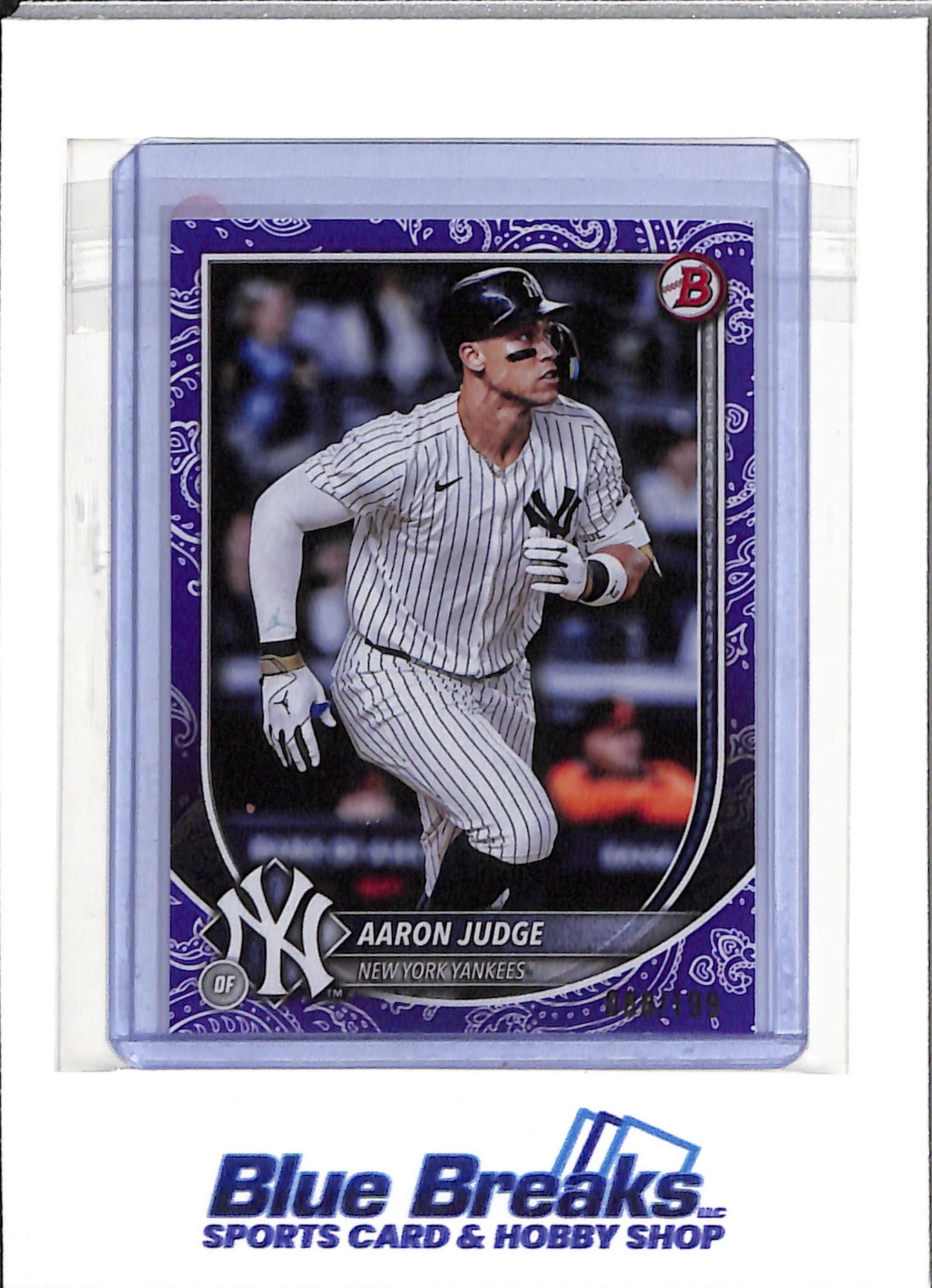 2025 Bowman - Purple Paisley - Aaron Judge - 088/199 - #99 - Baseball - Yankees