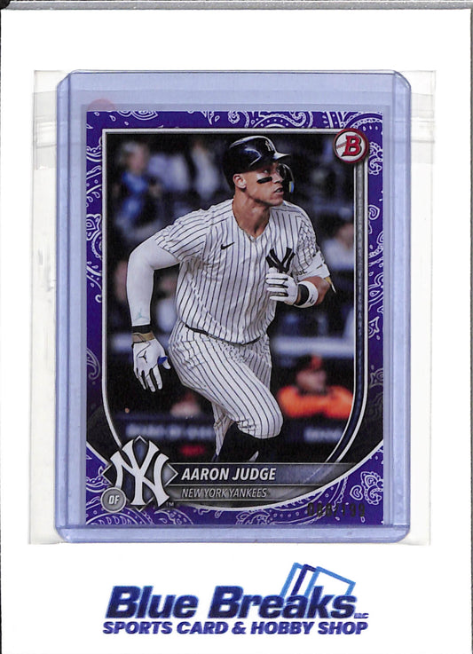 2025 Bowman - Purple Paisley - Aaron Judge - 088/199 - #99 - Baseball - Yankees