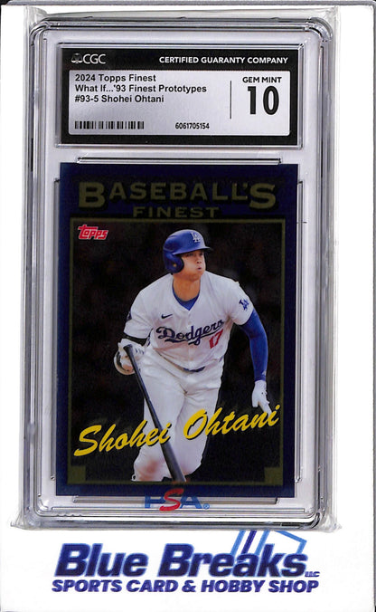 2024 Topps Finest - What If... '93 Finest Prototypes - Blue - Shohei Ohtani - #93-5 - CGC10 - Baseball - Dodgers
