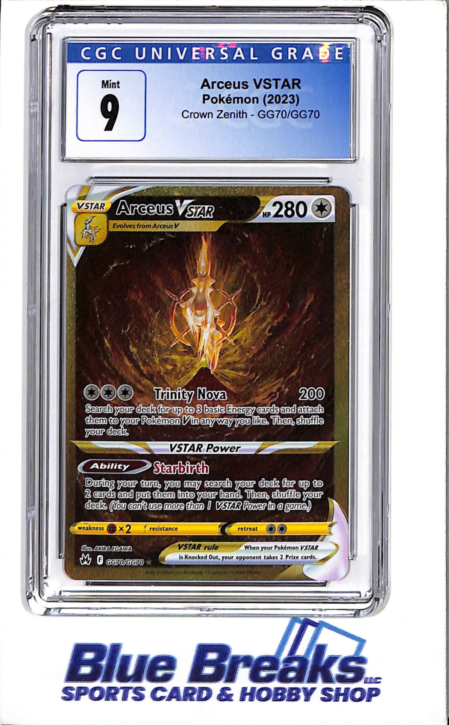 2023 Pokémon - Crown Zenith - Foil - Acreus VStar - #GG70/GG70 - CGC9