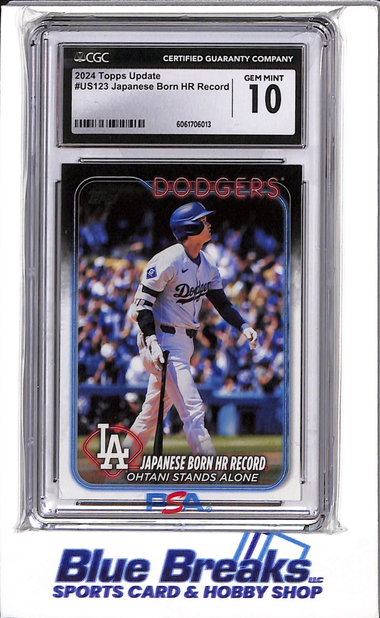 2024 Topps Update - Japanese Born HR Record - Ohtani Stands Alone - Shohei Ohtani - #US123 - CGC10 - Baseball - Dodgers