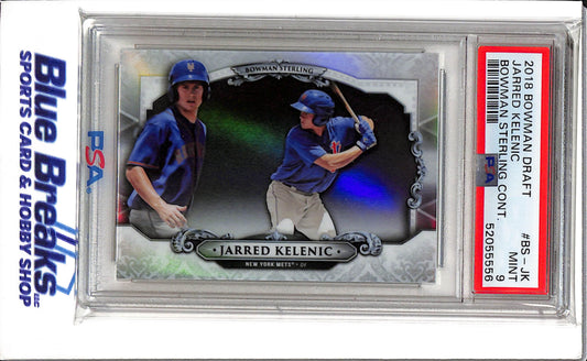 2018 Bowman Draft - Bowman Sterling - Silver Refractor - Jarred Kelenic - #BS-JK - PSA 9 - Baseball - Mets