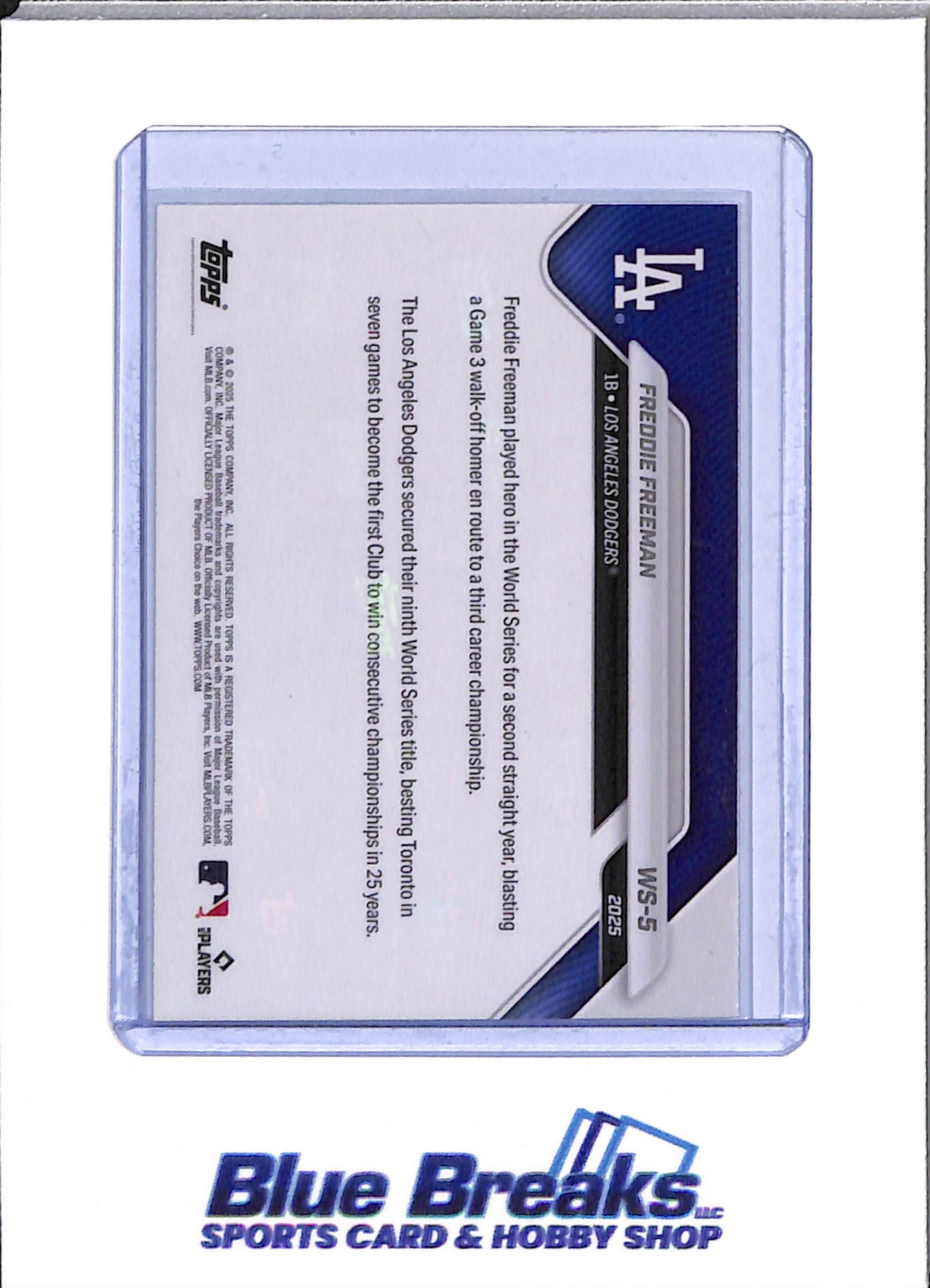 2025 Topps Now - World Series Champions - Set - Baseball - Dodgers