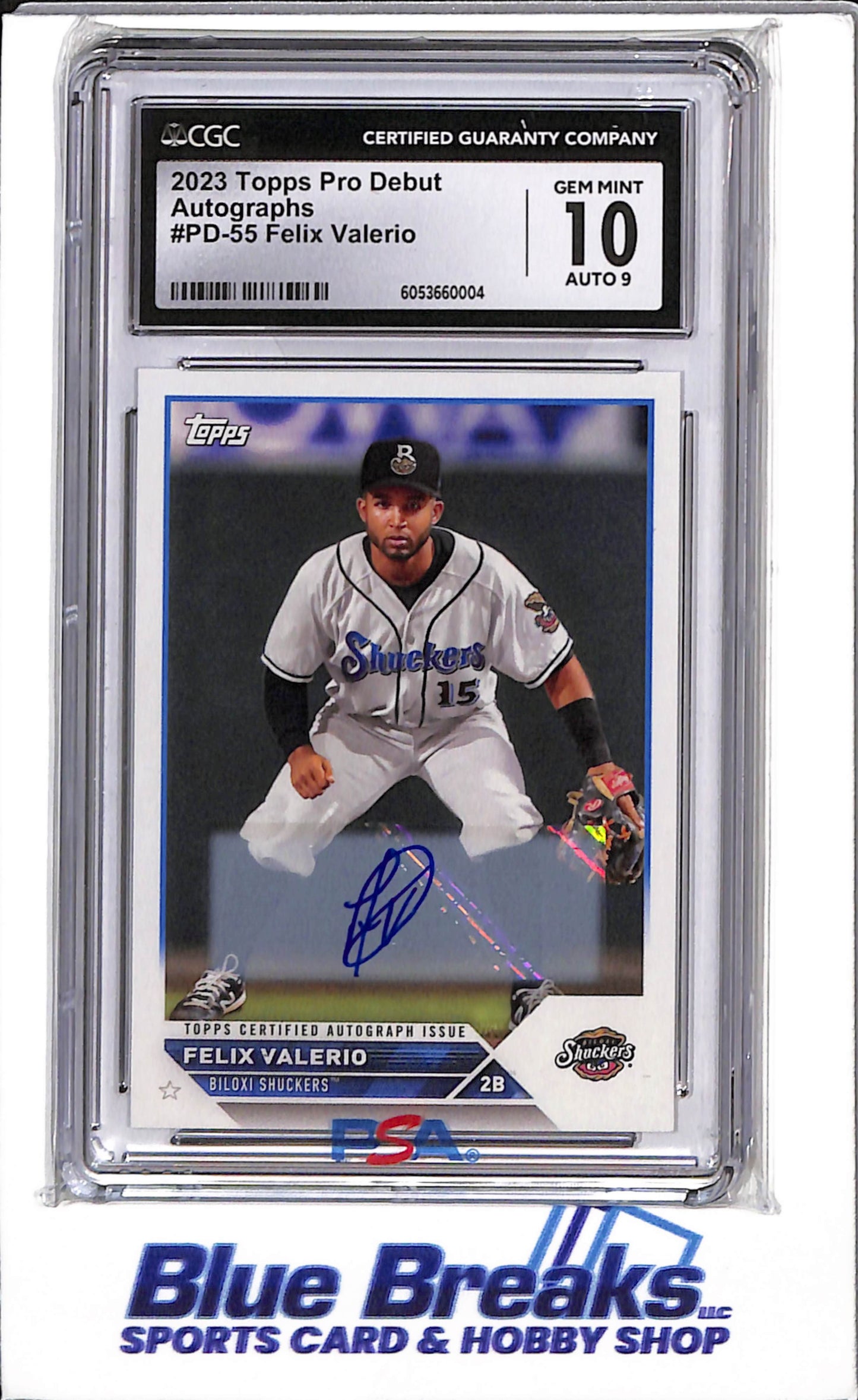2023 Topps - Pro Debut - Autographs - Felix Valerio - #PD-55 - CGC10 - Baseball - Shuckers