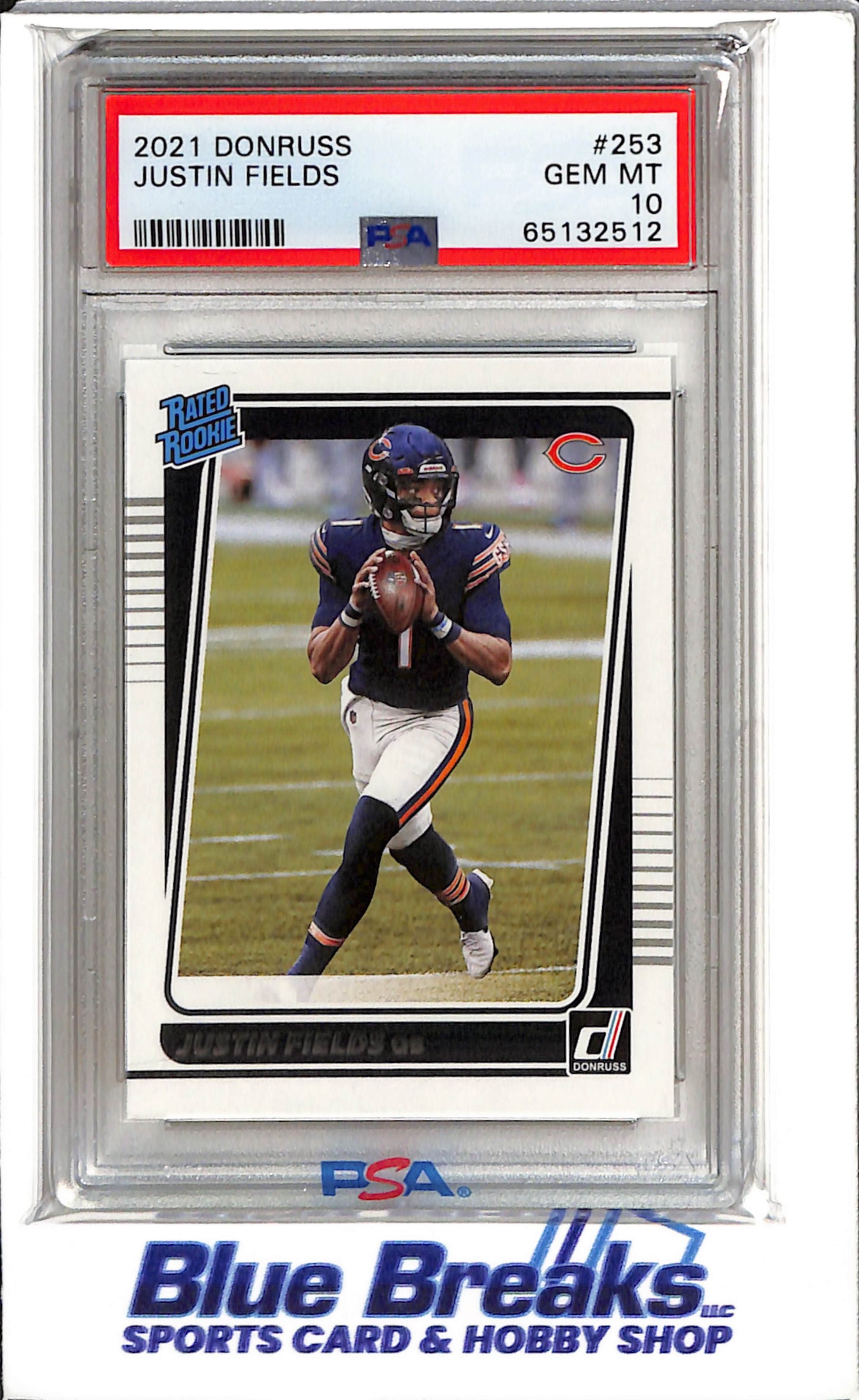 2021 Donruss - Rated Rookie - Justin Fields - #253 - PSA 10 - Football - Bears