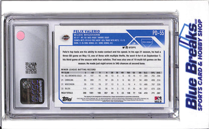 2023 Topps - Pro Debut - Autographs - Felix Valerio - #PD-55 - CGC10 - Baseball - Shuckers