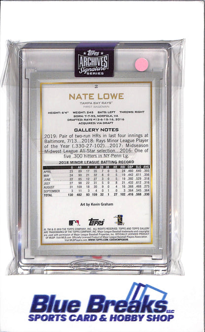 2025 Topps - Archives Signatures - Nate Lowe - auto - 05/30 - #2 - Baseball - Rays