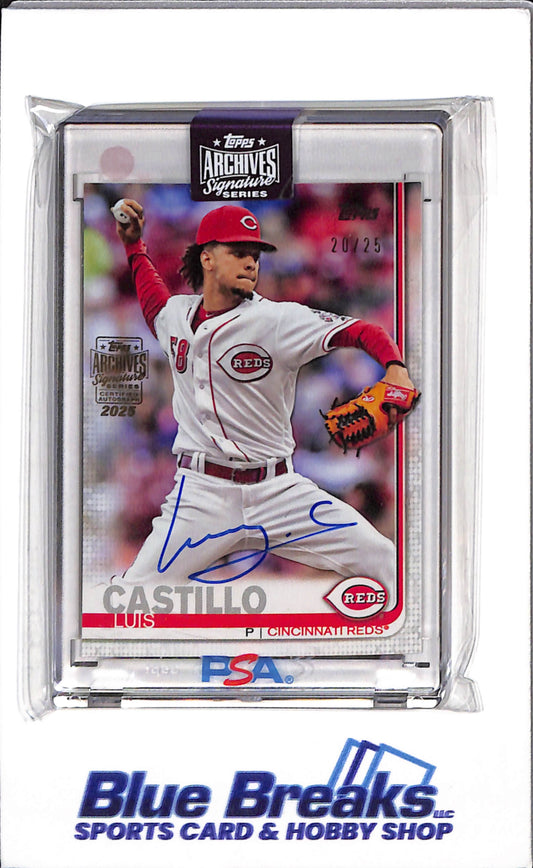 2025 Topps - Archives Signatures - Castillo Luis - 20/25 - #156 - Baseball - Reds