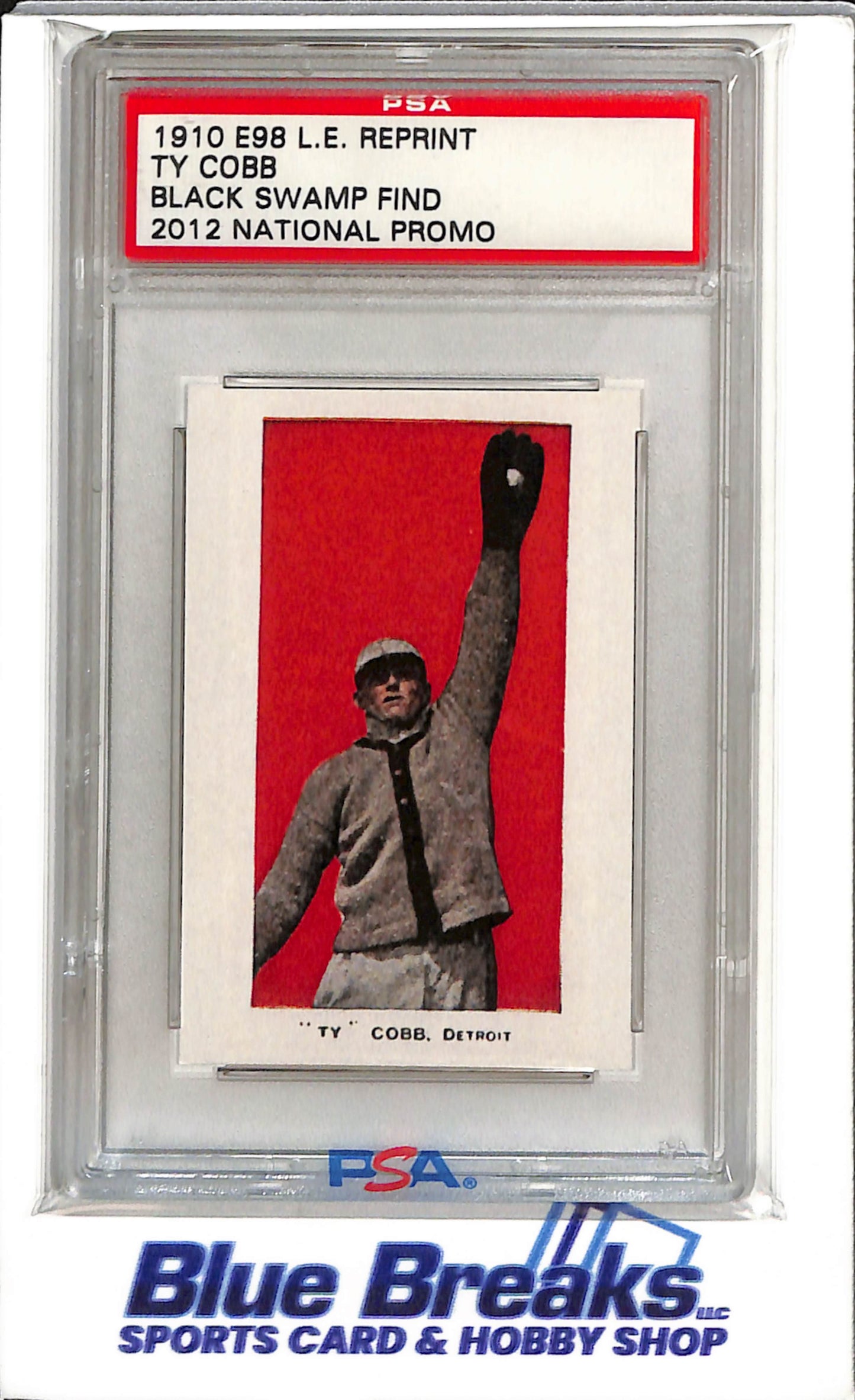 2012 National Promo - Black Swamp Find - 1910 E98 L.E. Reprint - TY Cobb - #1067/1500 - Authenticated - Baseball - Tigers