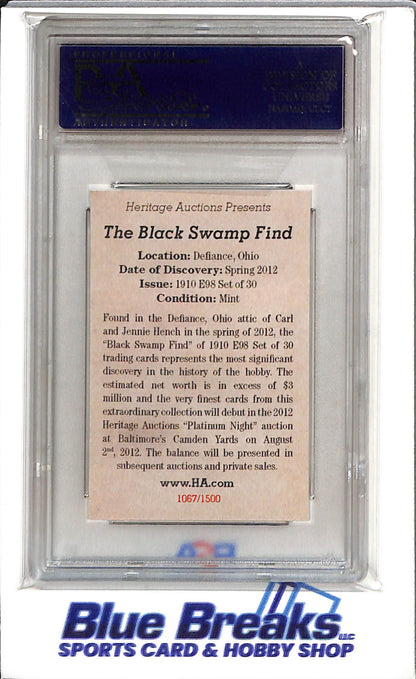2012 National Promo - Black Swamp Find - 1910 E98 L.E. Reprint - TY Cobb - #1067/1500 - Authenticated - Baseball - Tigers