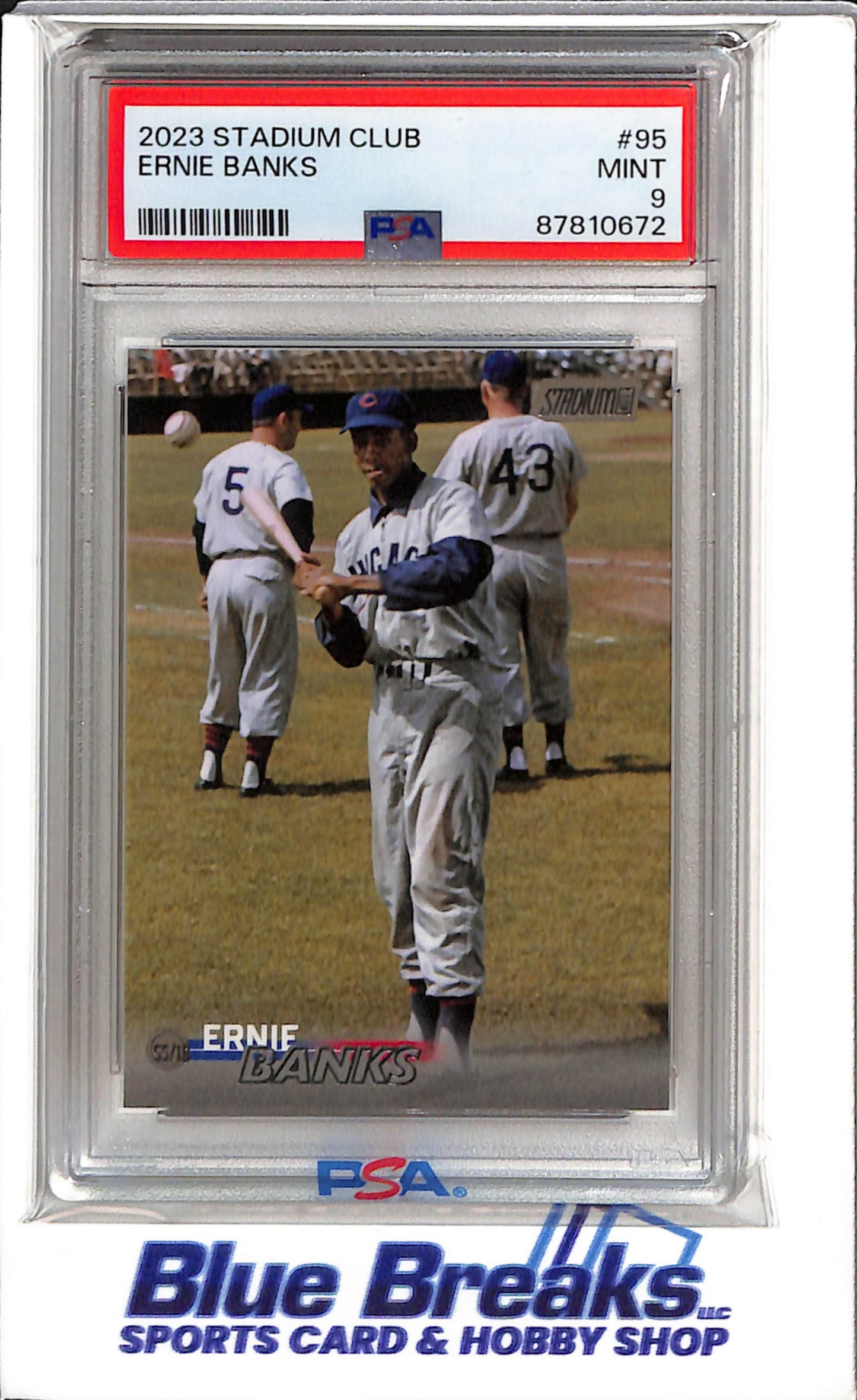 2023 Topps - Stadium Club - Ernie Banks - #95 - PSA 9 - Baseball - Cubs