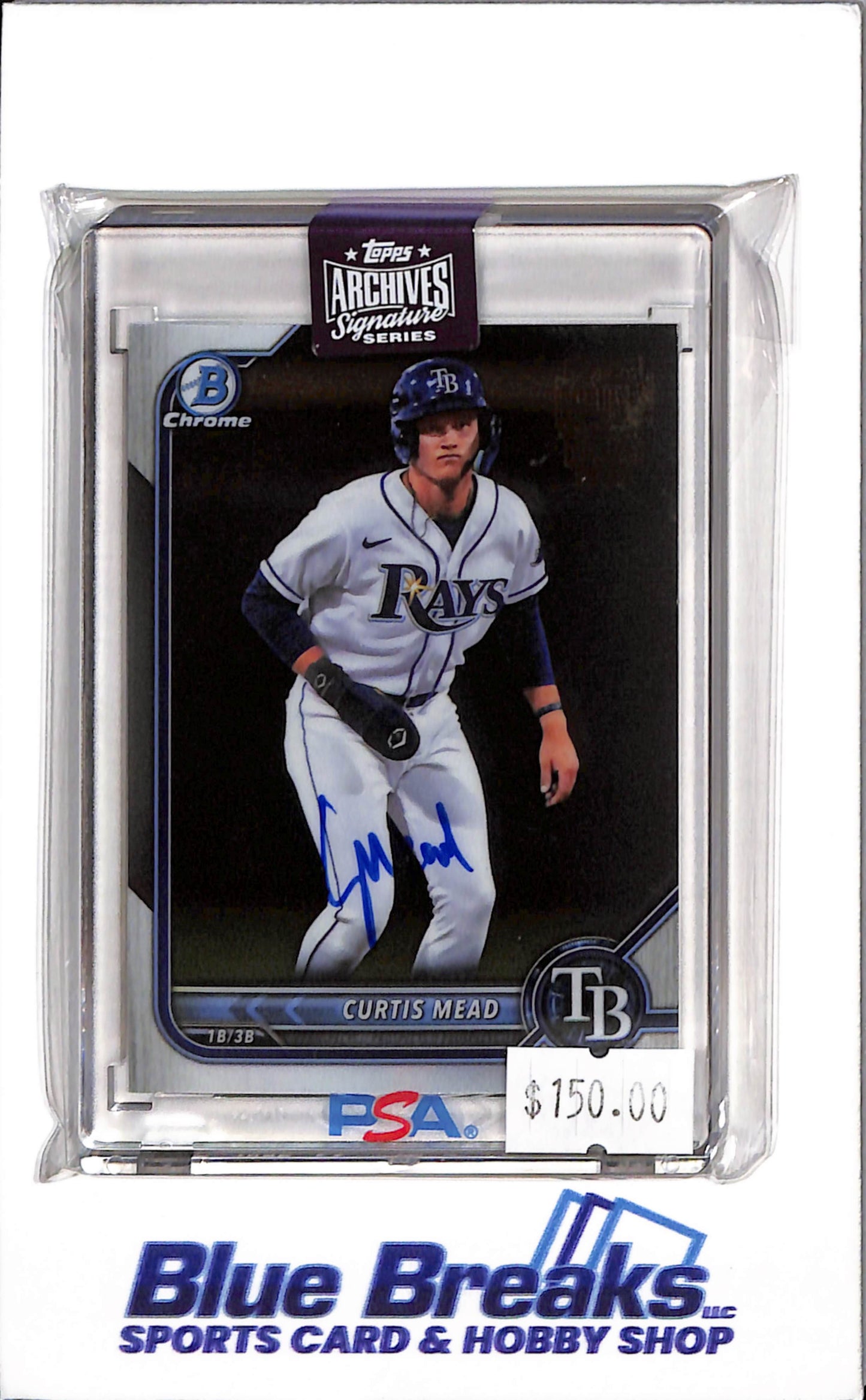 2025 Topps Bowman Chrome - Archive Signatures Series - Curtis Mead - 09/10 - #BDC-38 - Baseball - Rays
