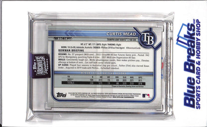 2025 Topps Bowman Chrome - Archive Signatures Series - Curtis Mead - 09/10 - #BDC-38 - Baseball - Rays