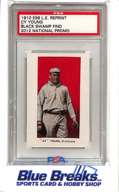 2012 National Promo - Black Swamp Find - 1910 E98 L.E. Reprint - CY Young - #382/1500 - Authenticated - Baseball - Cleveland Indians/Guardians