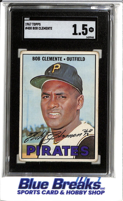 1967 Topps - Bob Clemente - #400 - SCG1.5 - Baseball - Pirates