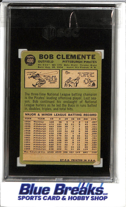 1967 Topps - Bob Clemente - #400 - SCG1.5 - Baseball - Pirates