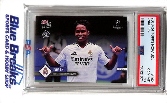 2023-24 Topps Now UCL - Rookie Card - Endrick - #142 - PSA10 - Soccer - Emirates