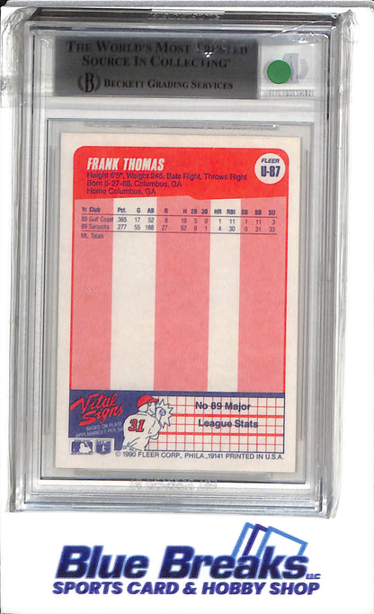 1990 Fleer Update - Frank Thomas - in person auto - #U-87 - Beckett Authentic - Baseball - White Sox